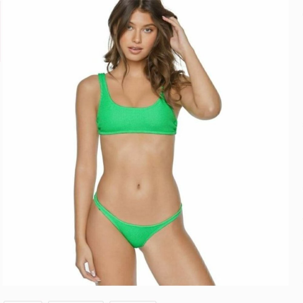 PILYQ Kiwi Reef Ring Halter Full Bikini Set Nwt